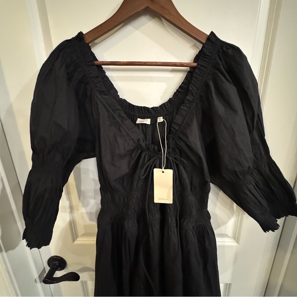 Doen Ischia Poplin Black Maxi Dress - Picture 7 of 14